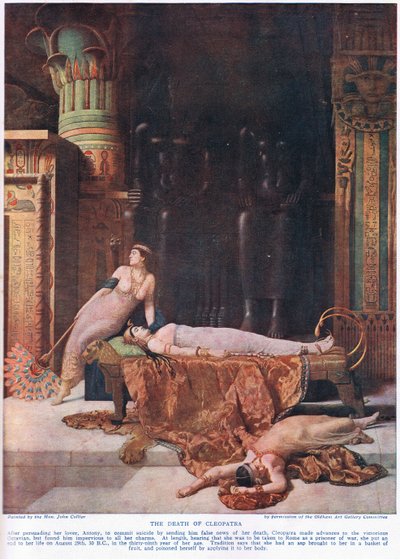 De dood van Cleopatra, c.1920 door John Collier